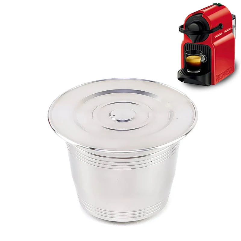 Nespresso Reusable Stainless Steel Capsule - Refillable for Inissia & Pixie