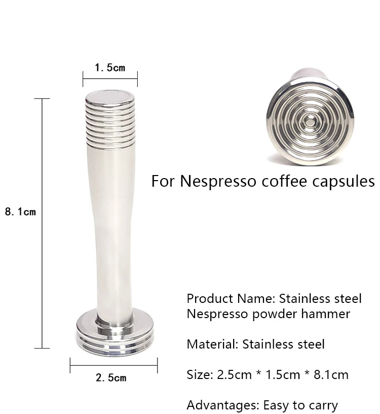 Nespresso Reusable Stainless Steel Capsule - Refillable for Inissia & Pixie