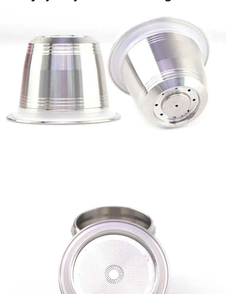 Nespresso Reusable Stainless Steel Capsule - Refillable for Inissia & Pixie
